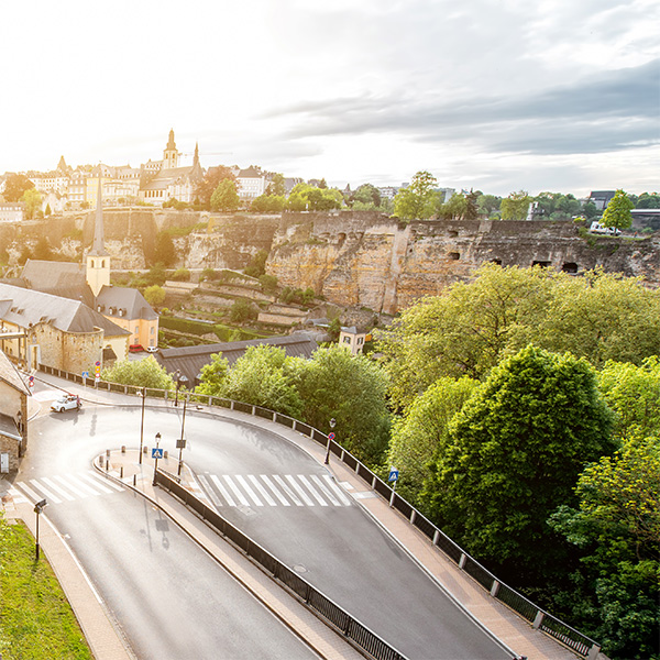 Luxembourg city empty in august